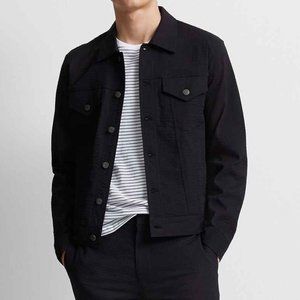 Club Monaco Black Seersucker Jacket size Large